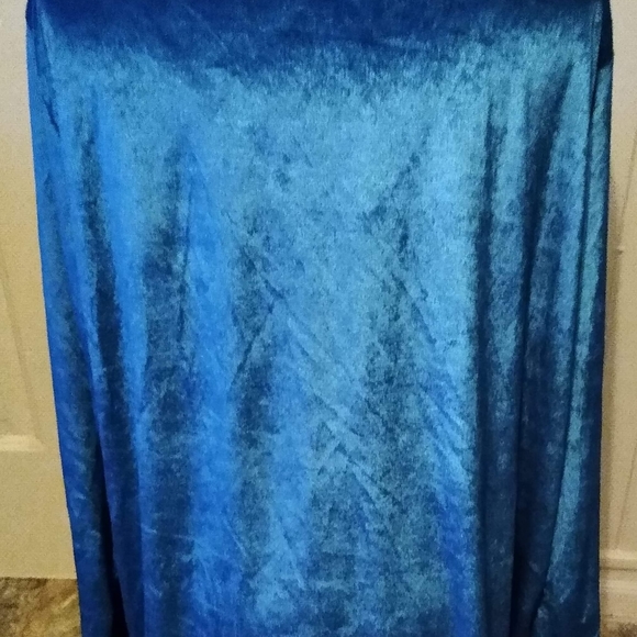 Teal velvet button down cardigan - Picture 2 of 2